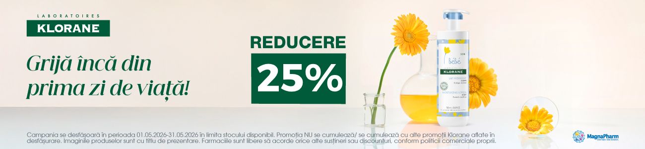Promotie cu reducere 25% la Klorane Bebe