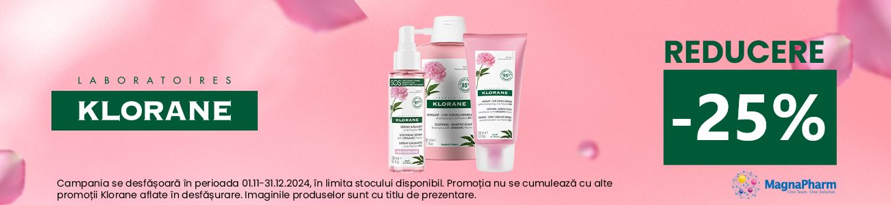 Promotie cu reducere 25% la Klorane