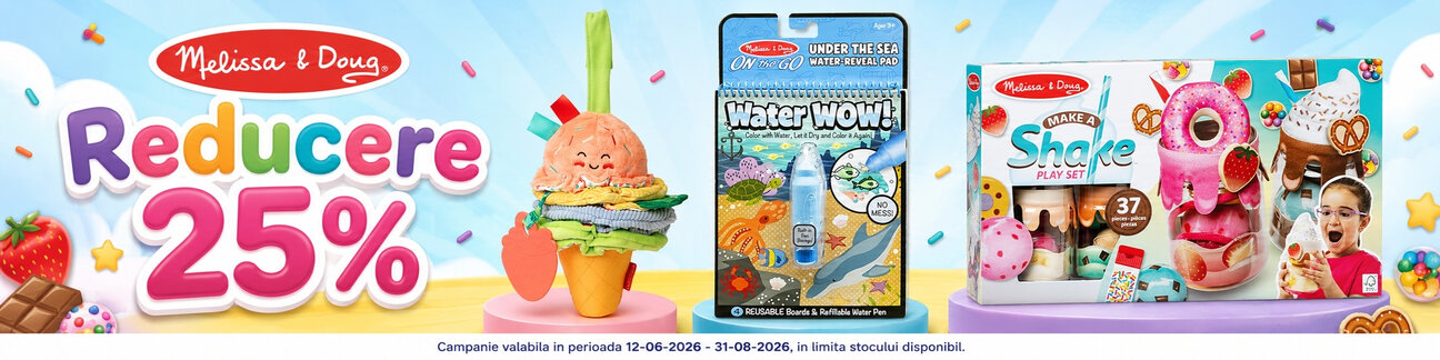Promotie cu reducere 25% la Melissa & Doug