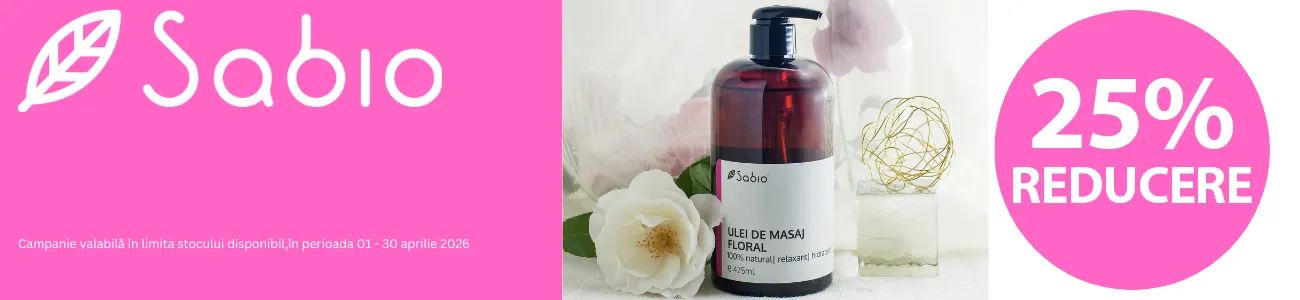 Promotie cu reducere 25% la Sabio