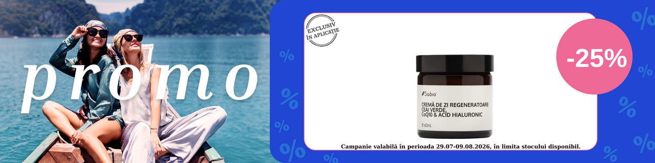 Promotie cu reducere 25% la Sabio Exclusiv in Aplicatie