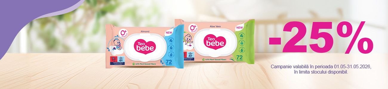 Promotie cu reducere 25% la Teo Bebe