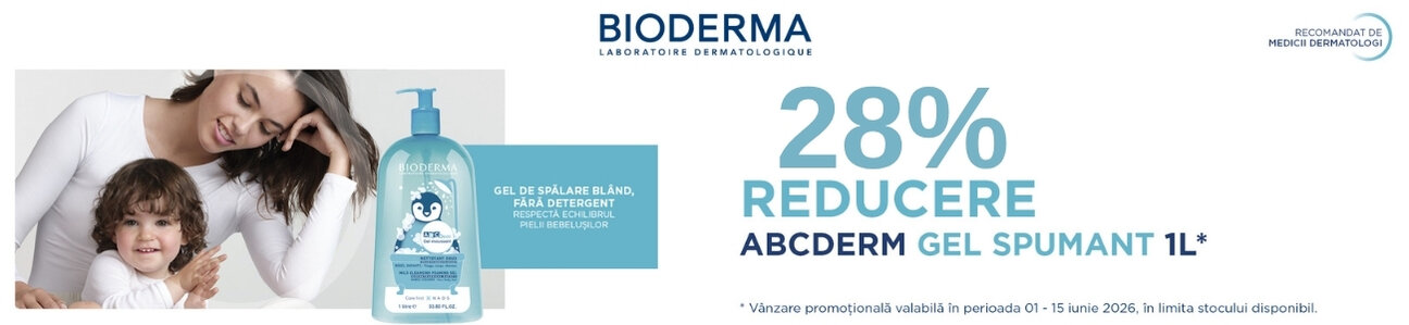 Promotie cu reducere 28% la Bioderma AbcDerm