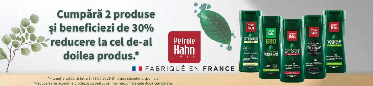 Promotie cu reducere 30% la al doilea la Petrole Hahn
