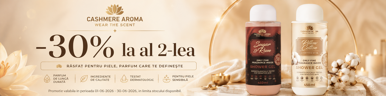 Promotie cu reducere 30% la al doilea produs Cashmere