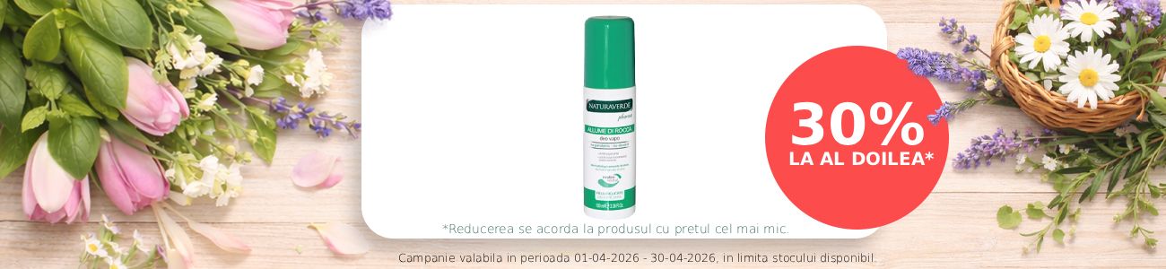 Promotie cu reducere 30% la al doilea produs Natura Verde