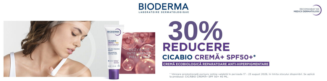 Promotie cu reducere 30% la Bioderma CicaBio