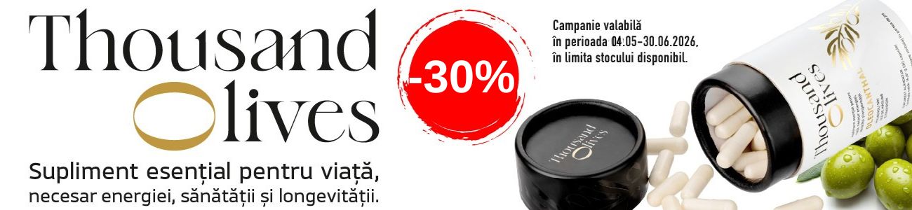 Promotie cu reducere 30% la Thousand Olives