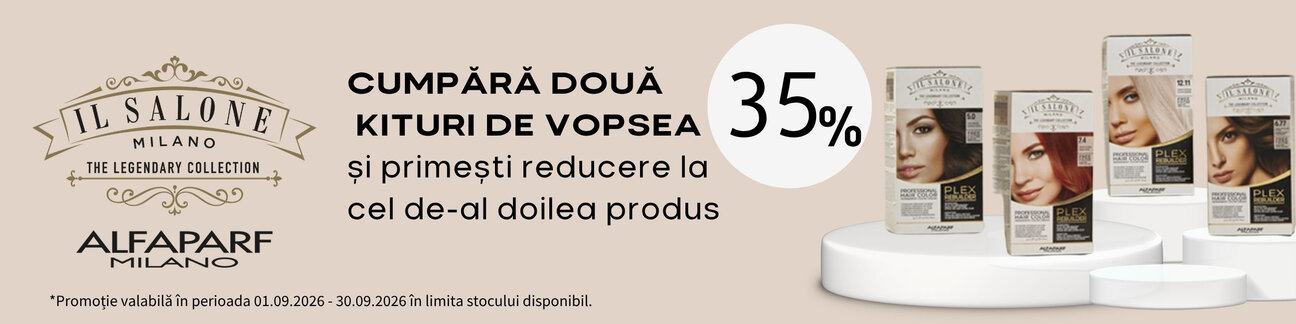 Promotie cu reducere 35% la al doilea produs Alfaparf
