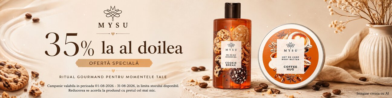 Promotie cu reducere 35% la al doilea produs Mysu