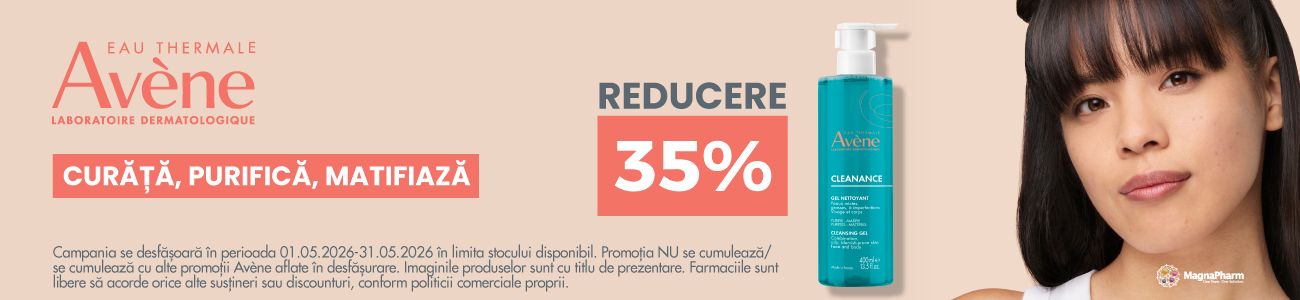Promotie cu reducere 35% la Avene Cleanance