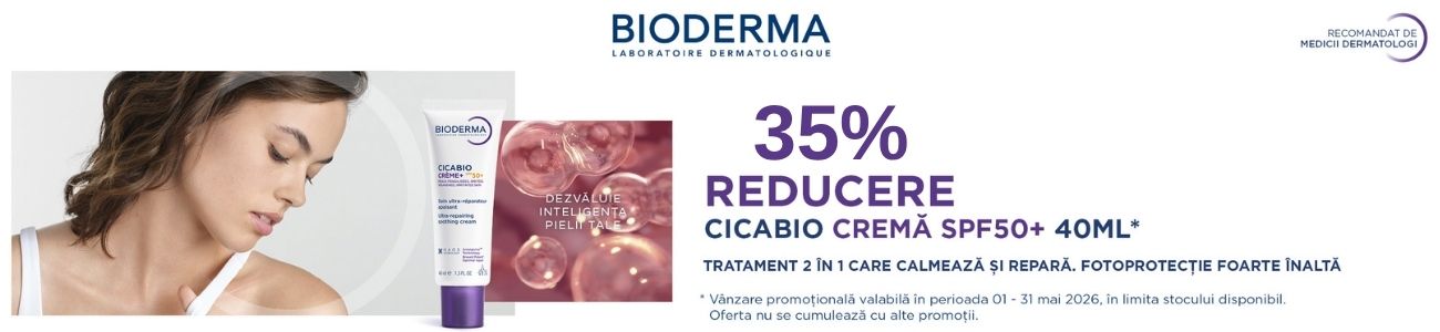 Promotie cu reducere 35% la Bioderma Cicabio