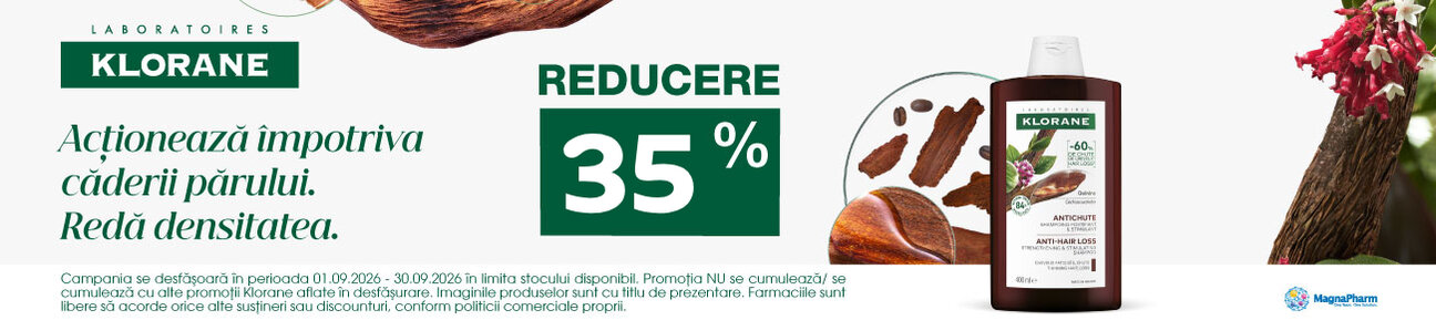 Promotie cu reducere 35% la Klorane