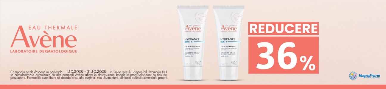 Promotie cu reducere 36% la Avene Hydrance