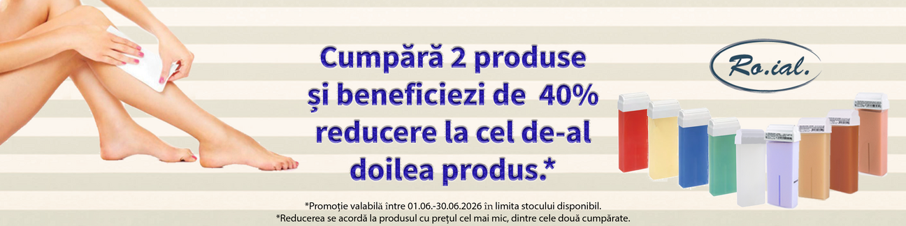 Promotie cu reducere 40% la al doilea produs Roial