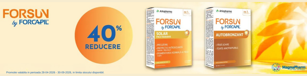 Promotie cu reducere 40% la Arkopharma - Forcapil
