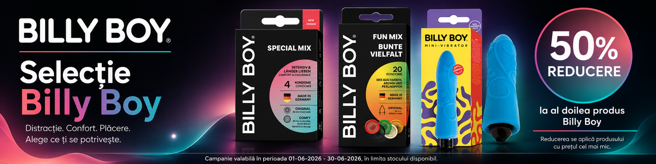 Promotie cu reducere 50% la al doilea produs Billy Boy