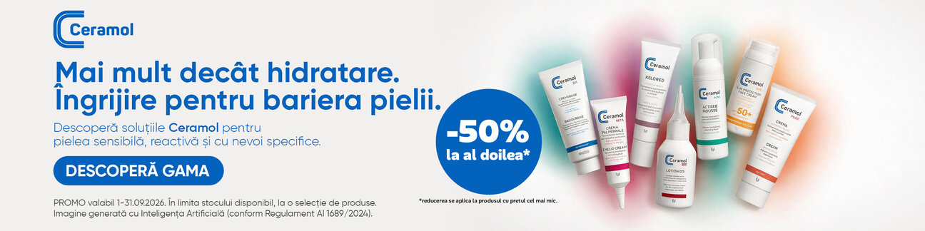 Promotie cu reducere 50% la al doilea produs Ceramol
