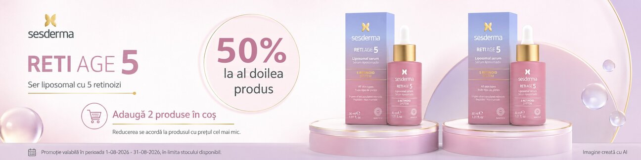 Promotie cu reducere 50% la al doilea produs Sesderma