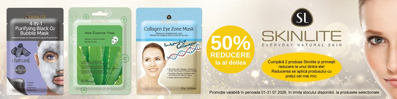 Promotie cu reducere 50% la al doilea produs Skinlite 