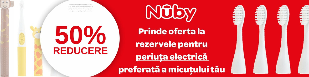 Promotie cu reducere 50% la Nuby