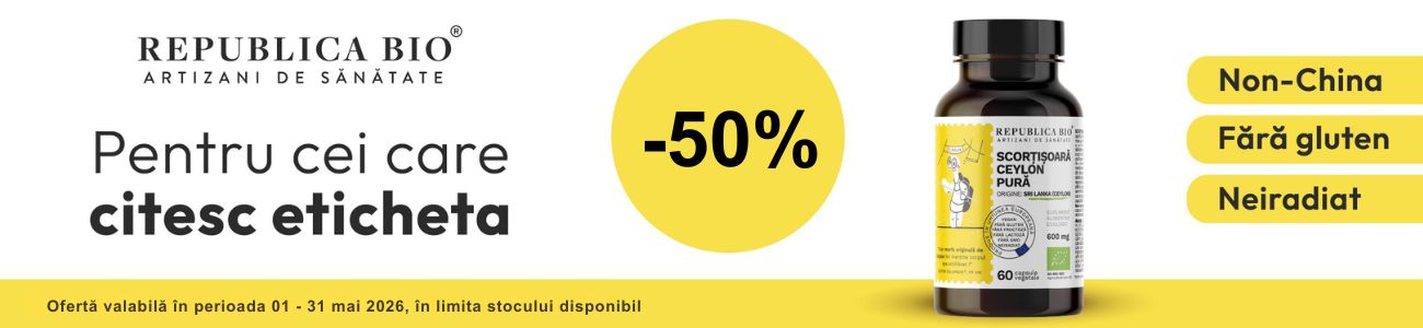 Promotie cu reducere 50% la Republica Bio