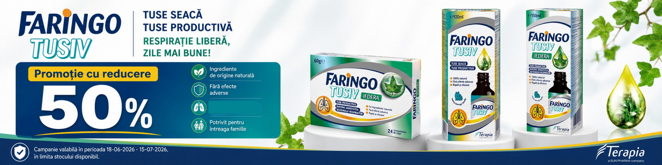 Promotie cu reducere 50% la Terapia - Faringo
