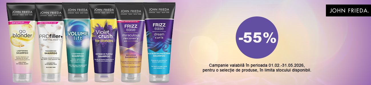 Promotie cu reducere 55% la John Frieda