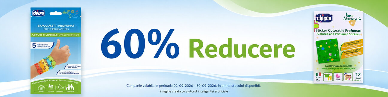 Promotie cu reducere 60% la Chicco