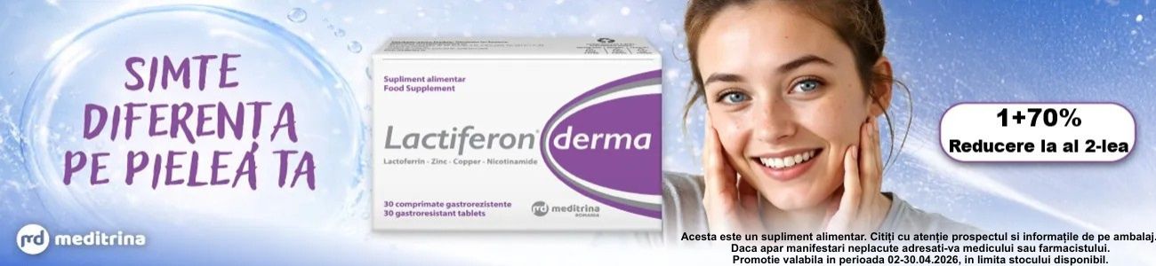 Promotie cu reducere 70% la al 2lea Lactiferon Derma Meditrina