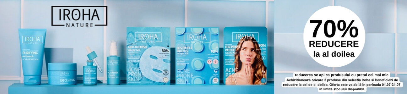 Promotie cu reducere 70% la al doilea produs Iroha