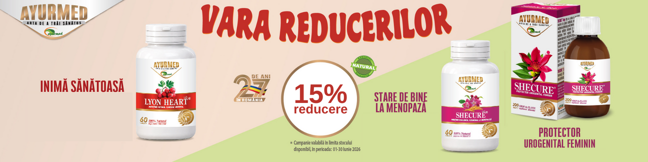 Promotie cu reducere de 15% la Ayurmed