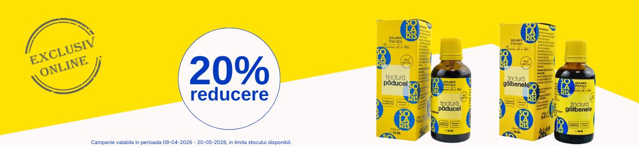 Promotie cu reducere de 20% la Solaris tincturi - exclusiv online