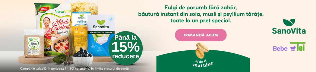 Promotie cu reducere de pana la 15% la Sanovita