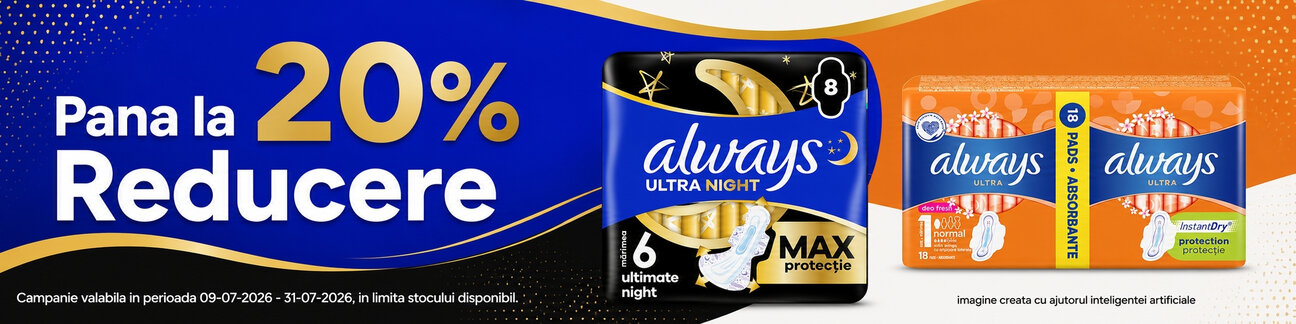 Promotie cu reducere de pana la 20% la Always