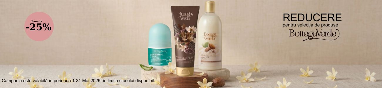 Promotie cu reducere de pana la 25% la Bottega Verde
