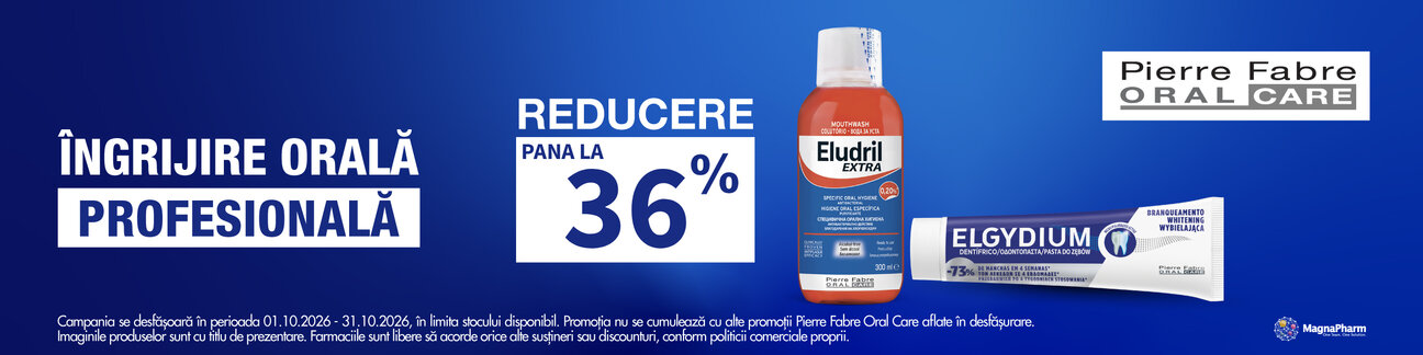 Promotie cu reducere de pana la 36% la Elgydium si Eludril