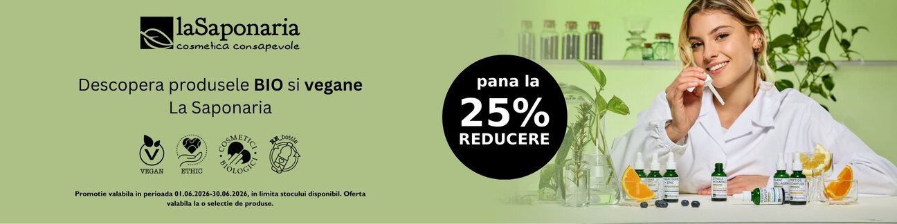 Promotie cu reducere de pana la 25% La Saponaria