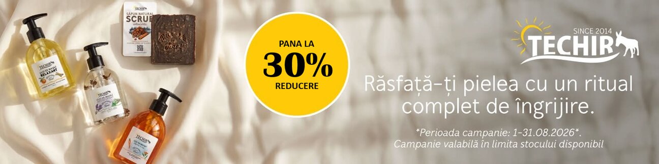 Promotie cu reducere de pana la 30% la Techir
