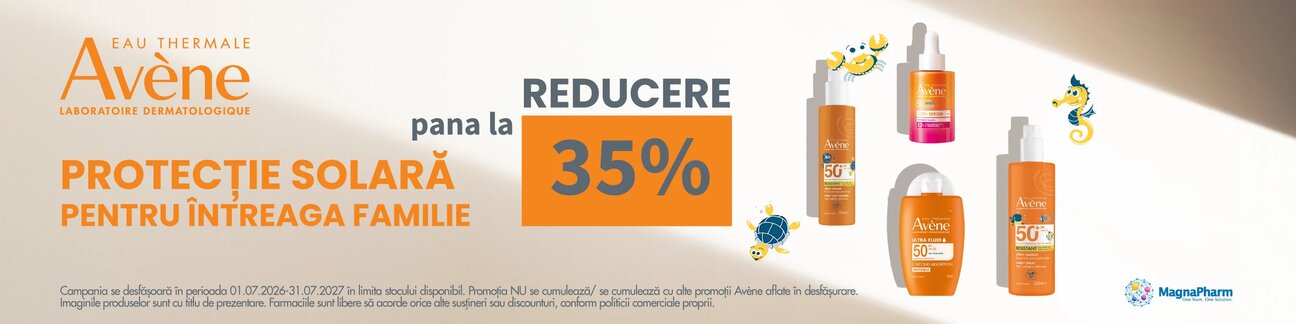 Promotie cu reducere de pana la 35% la Avene