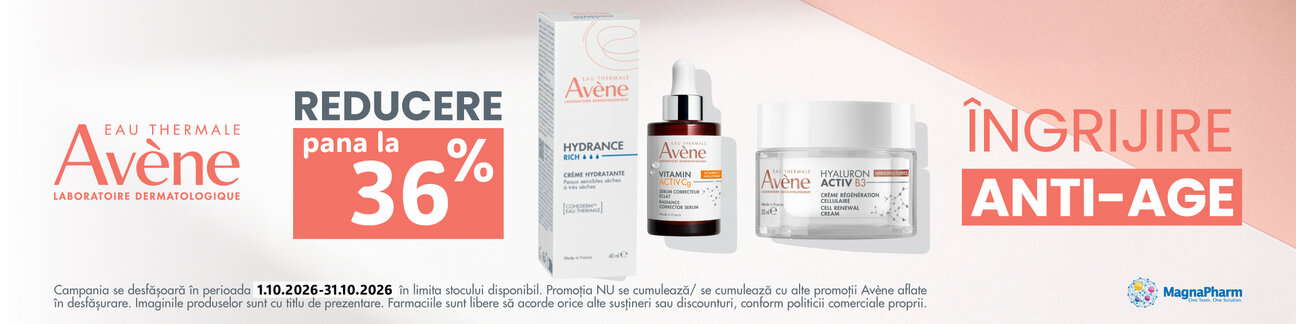 Promotie cu reducere de pana la  36% la Avene