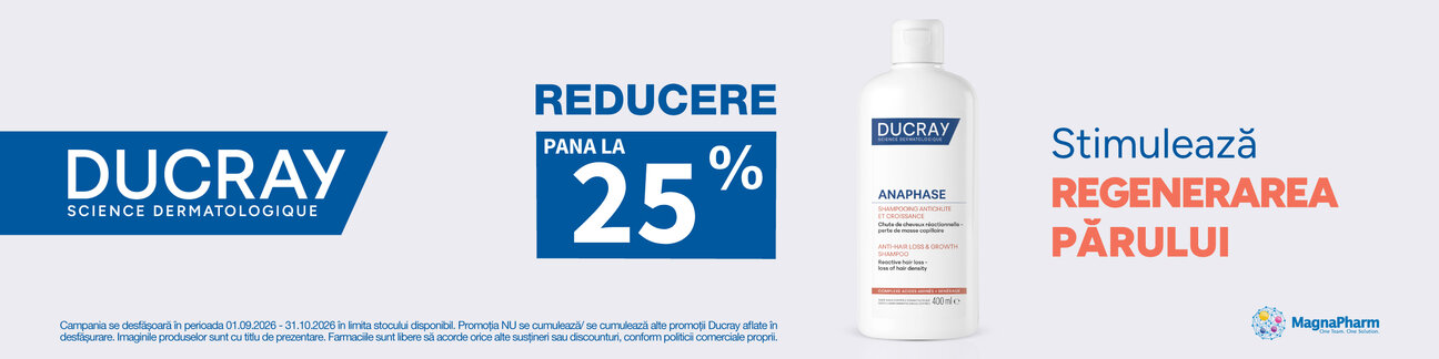 Promotie cu reducre de pana la 25% la Ducray