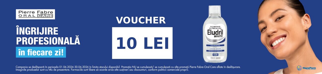 Promotie cu voucher 10 lei la Eludril