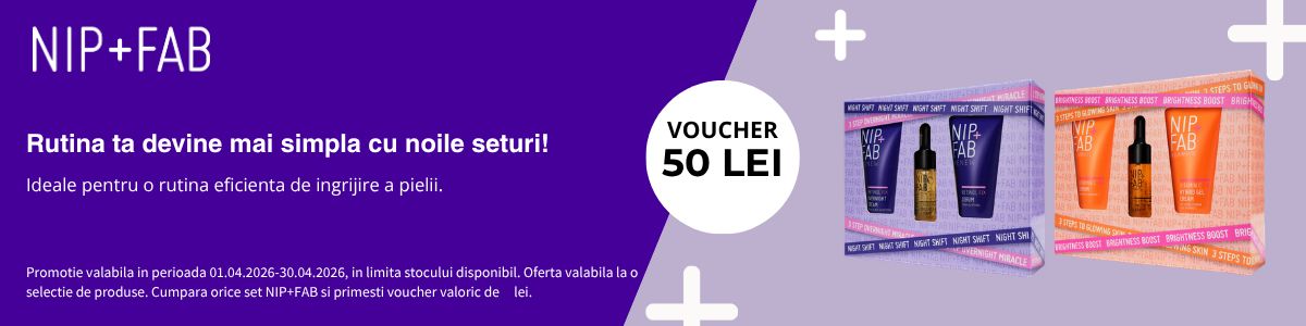 Promotie cu voucher 50 lei la Nip+Fab