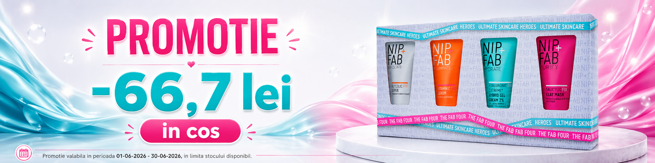 Promotie cu voucher 66.7 lei la Nip+Fab