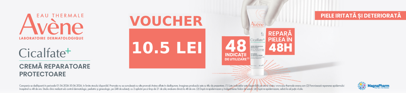 Promotie cu voucher aplicat in cos 10.5 lei la Avene