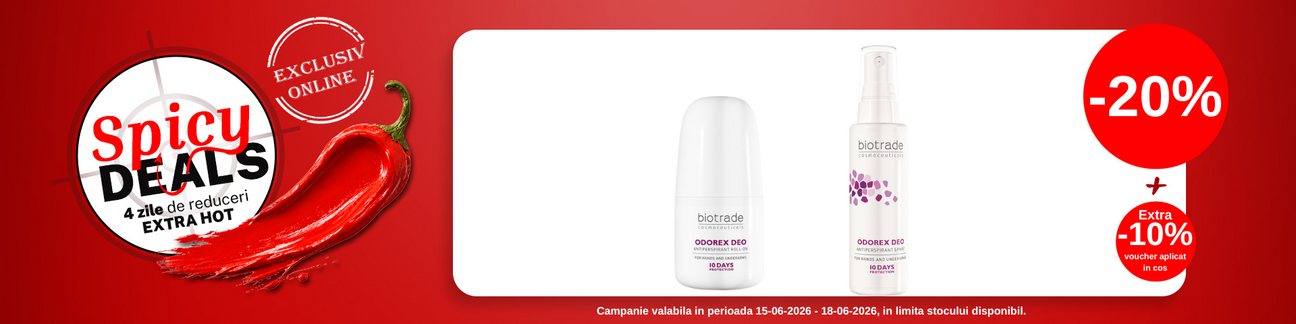 Promotie cu voucher aplicat in cos 10% Extra la Biotrade - Spicy Deals