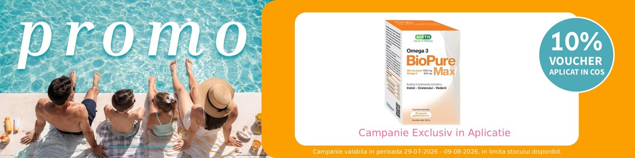 Promotie cu voucher aplicat in cos 10% la Agetis Exclusiv in Aplicatie