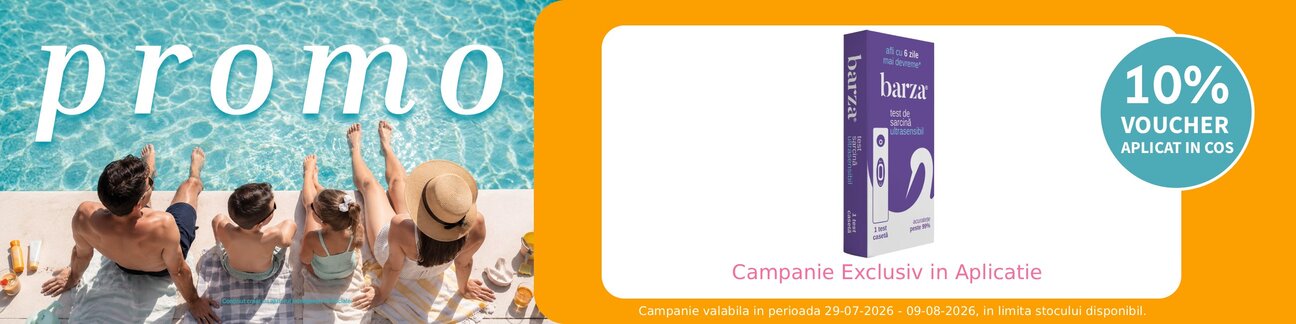 Promotie cu voucher aplicat in cos 10% la Barza Exclusiv in Aplicatie