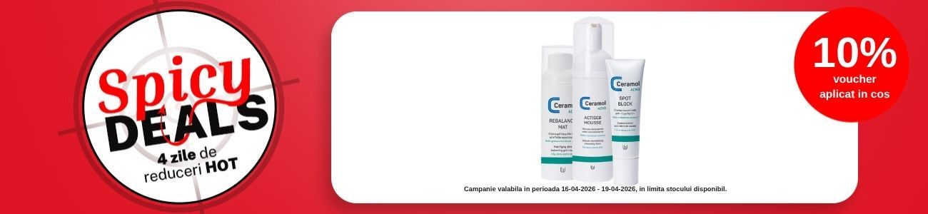 Promotie cu voucher aplicat in cos 10% la Ceramol
